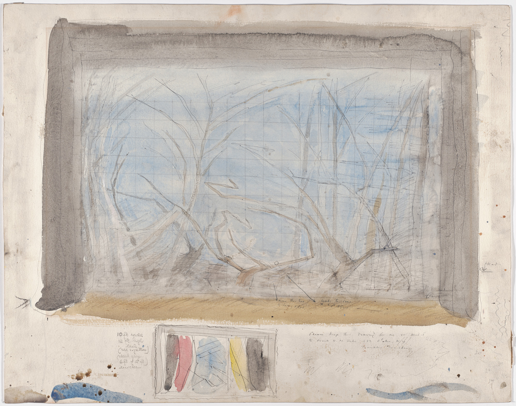 Franklin Chenault Watkins. The Forest ( Backdrop ). Set design for the ballet Transcendence