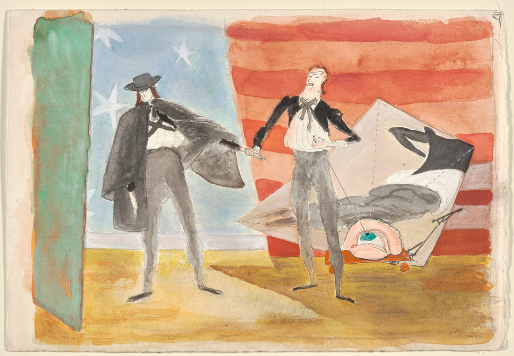 The Virtuoso (Hero's 1st & 2nd Costume and Back View). Design for the ballet Transcendence (recto); Design for the ballet Transcedence (verso)