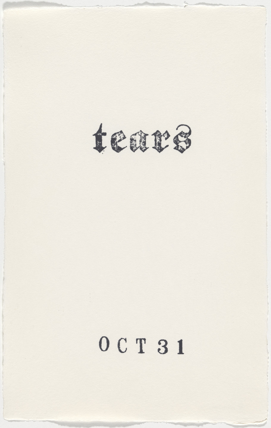 Kiki Smith. Untitled (Book of Hours). 1986–2003