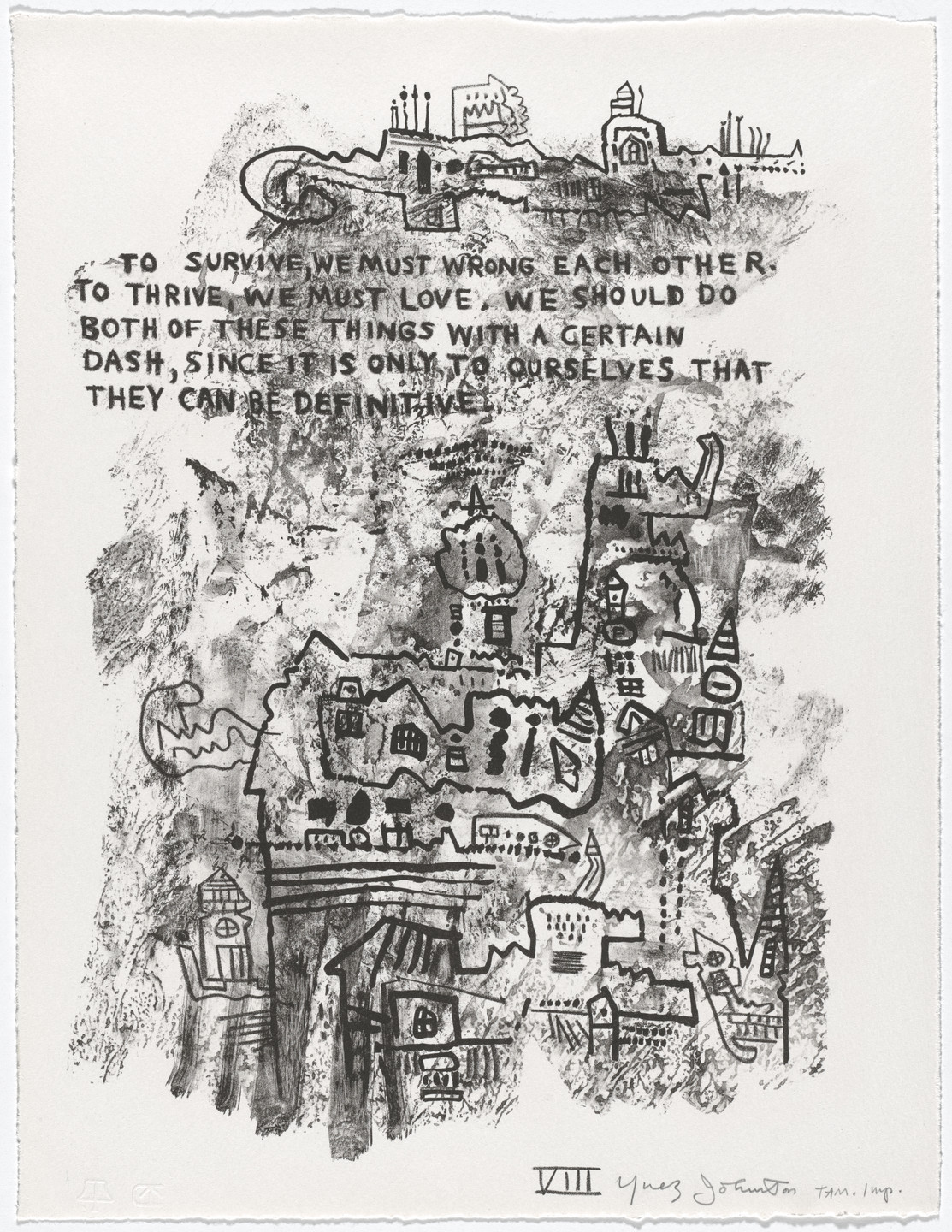 Ynez Johnston. VIII from Principalities. 1966