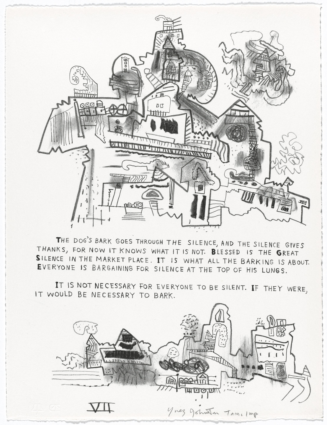 Ynez Johnston. VII from Principalities. 1966