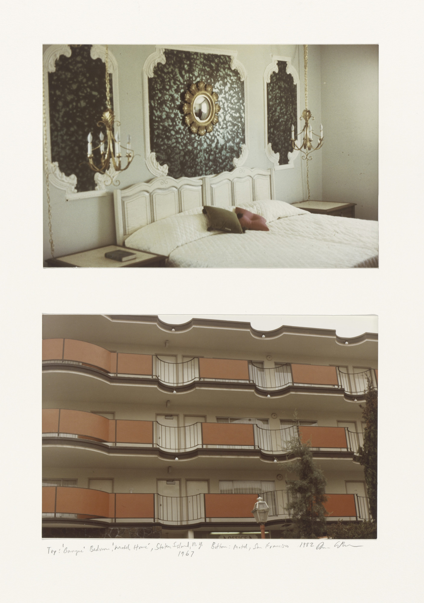 Dan Graham. Baroque Bedroom, Model Home, Staten Island, N.Y.; Motel, San Francisco