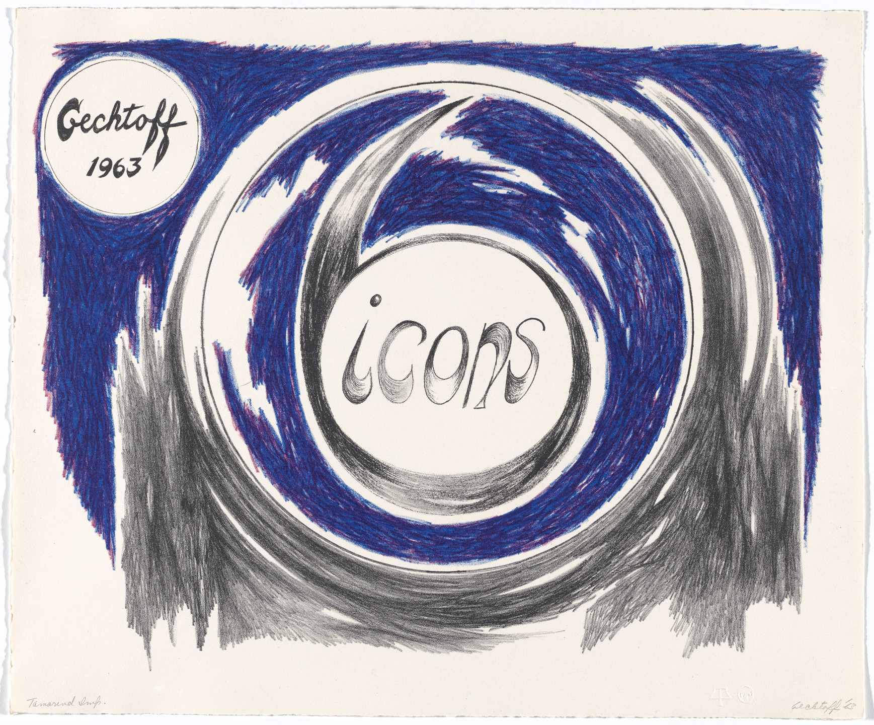 Sonia Gechtoff. Title page from 6 Icons. 1963