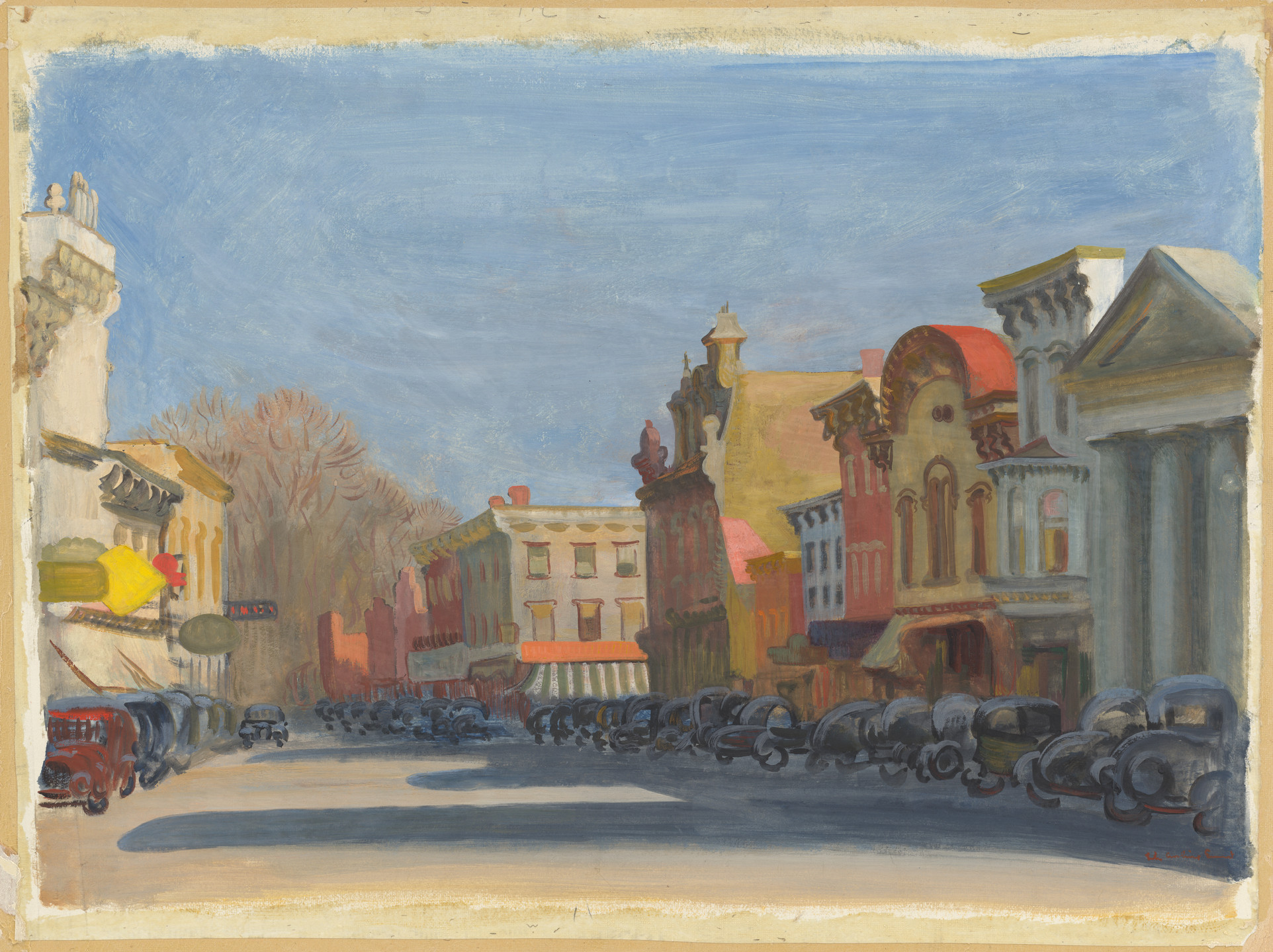 Lily Cushing. Main Street, Saugerties. (1938)