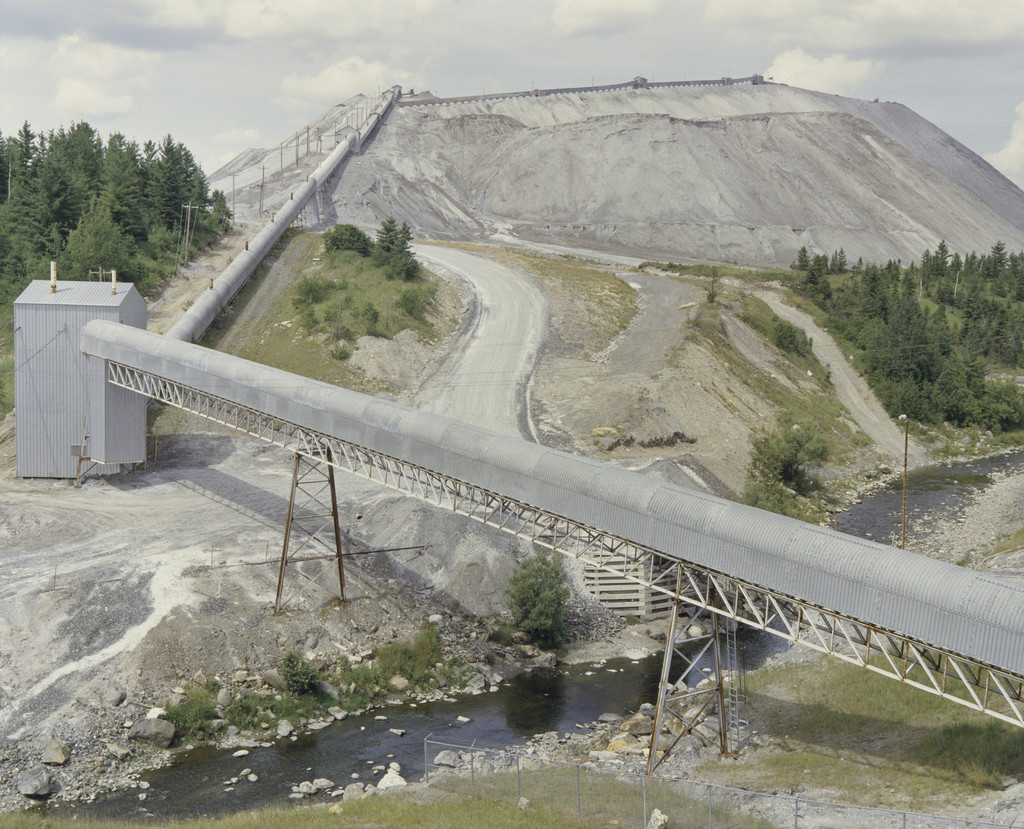 Conveyor with Drying Asbestos and Trailing Dump, Thetford Mines, Quebec, Canada