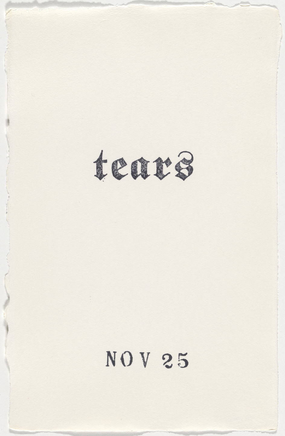 Kiki Smith. Untitled (Book of Hours). 1986–2003