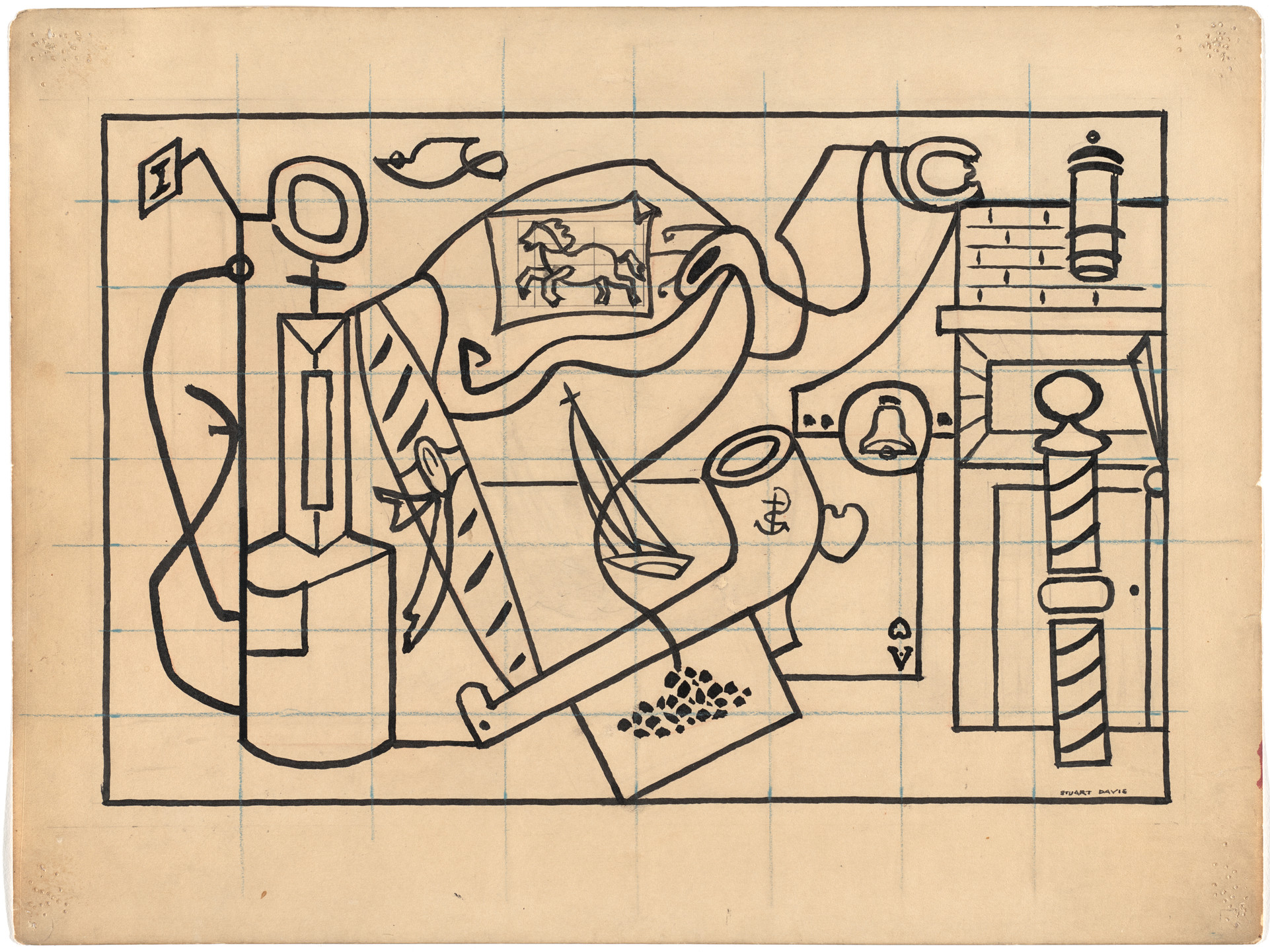 Stuart Davis. Study for Radio City Music Hall Mural. 1932 | MoMA