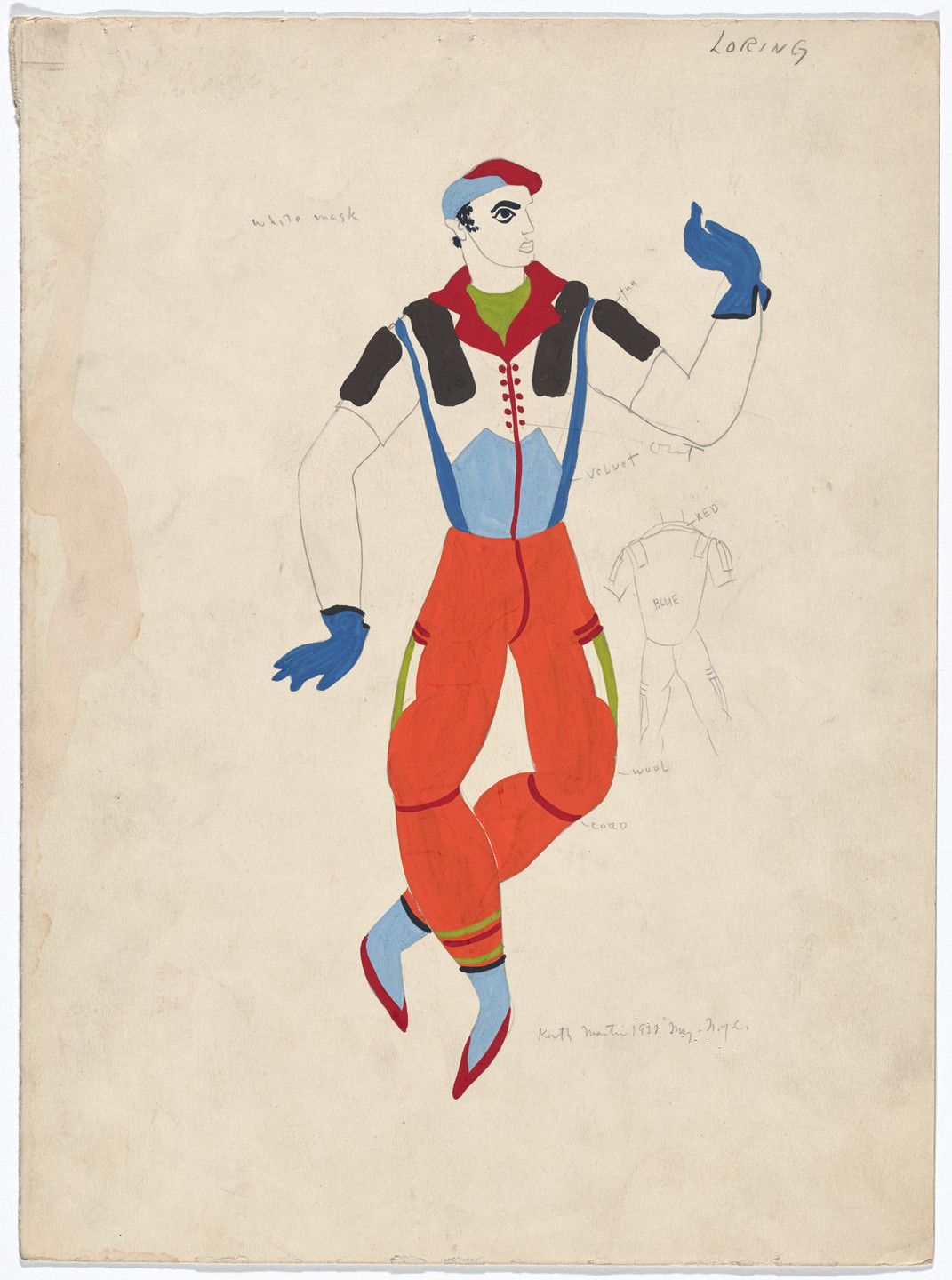 Keith Morrow Martin. Costume design for the ballet Show Piece. 1937