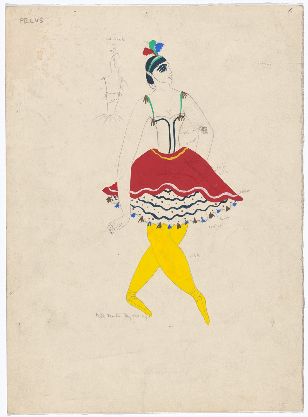Keith Morrow Martin. Costume design for the ballet Show Piece. 1937