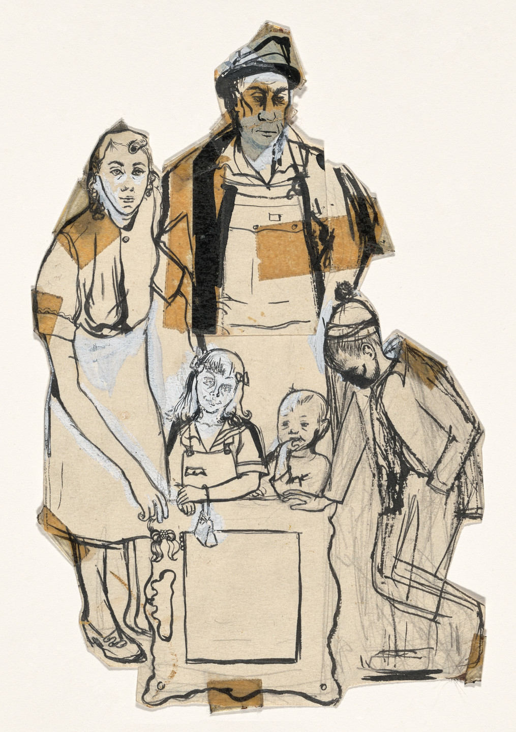Honoré Sharrer. Studies for Workers and Paintings. 1943
