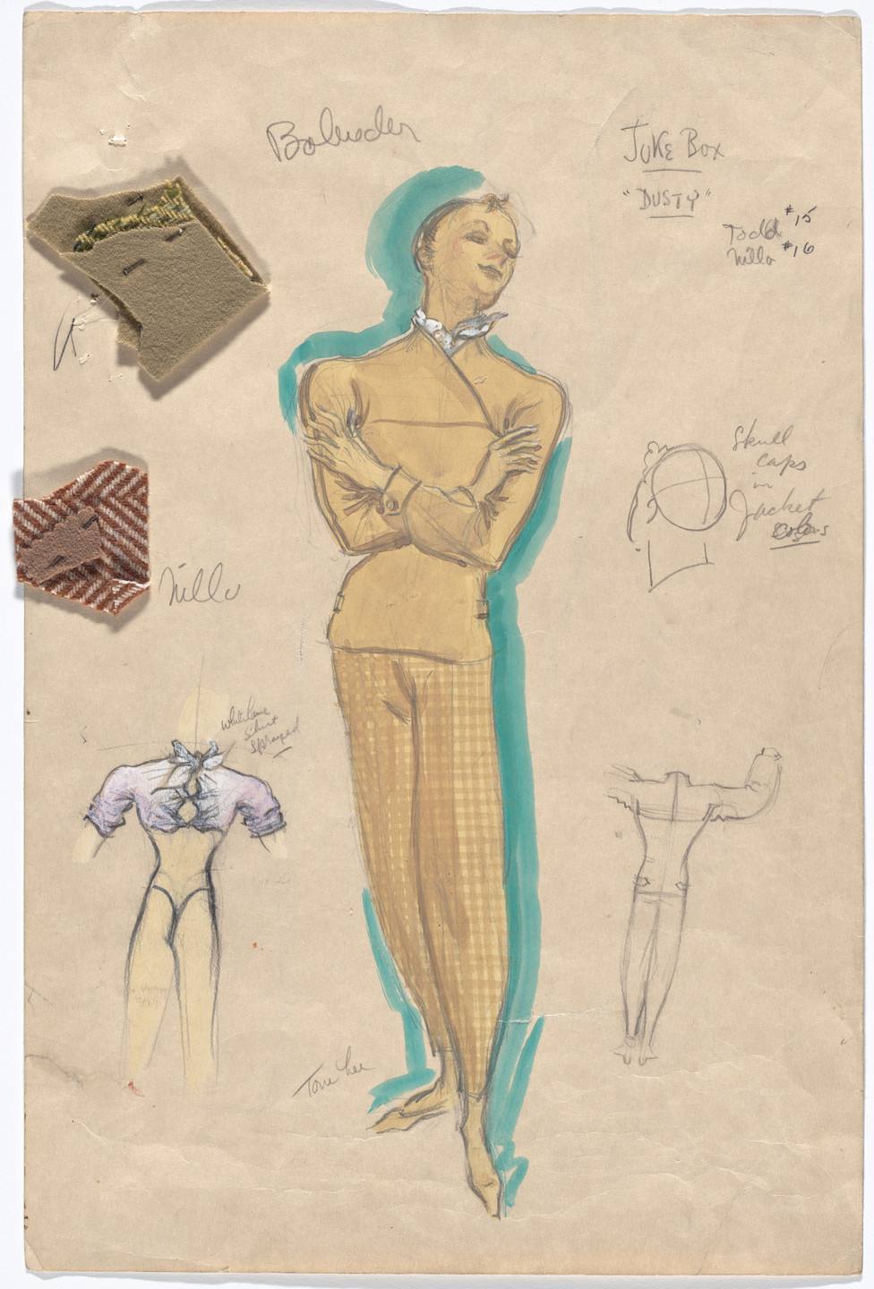 Tom Lee. Dusty. Costume design for the ballet Juke-Box. 1941