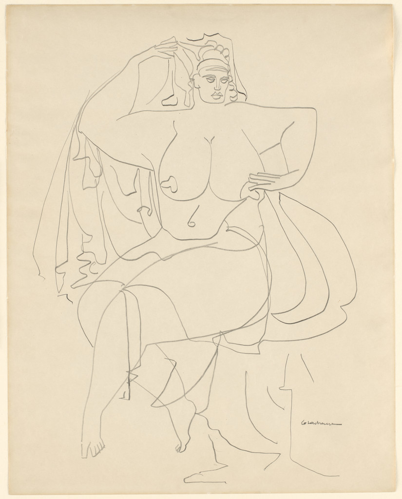 Seated Woman with Drapery