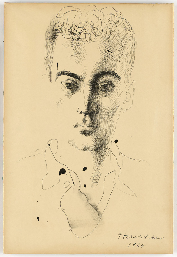 George Platt Lynes, Pavel Tchelitchew, 1935, Ink on paper on board