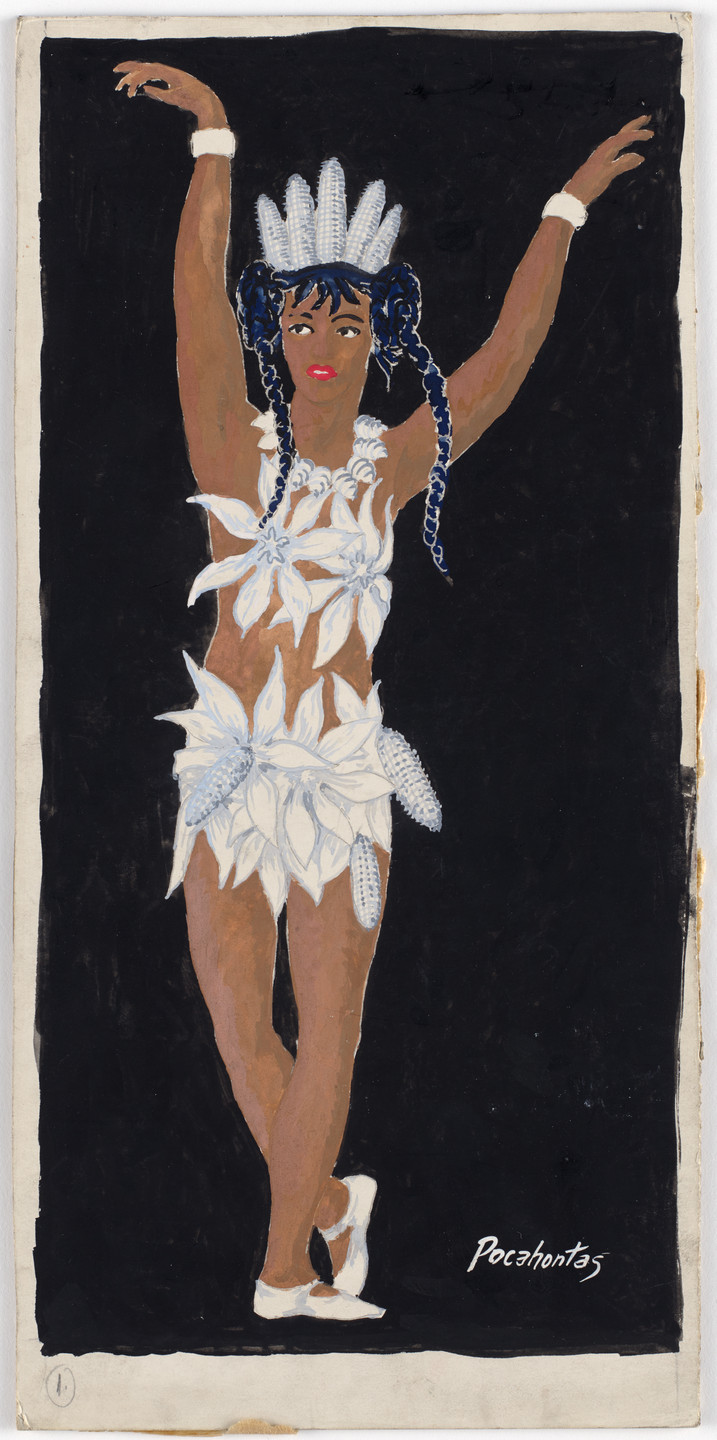 Karl Free. Pocahontas. Costume design for the ballet Pocahontas. c. 1936
