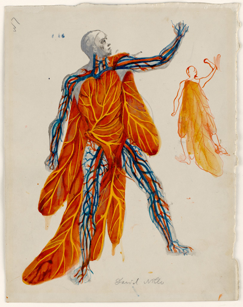 Nervous System.Costume design for the ballet The Cave of Sleep
