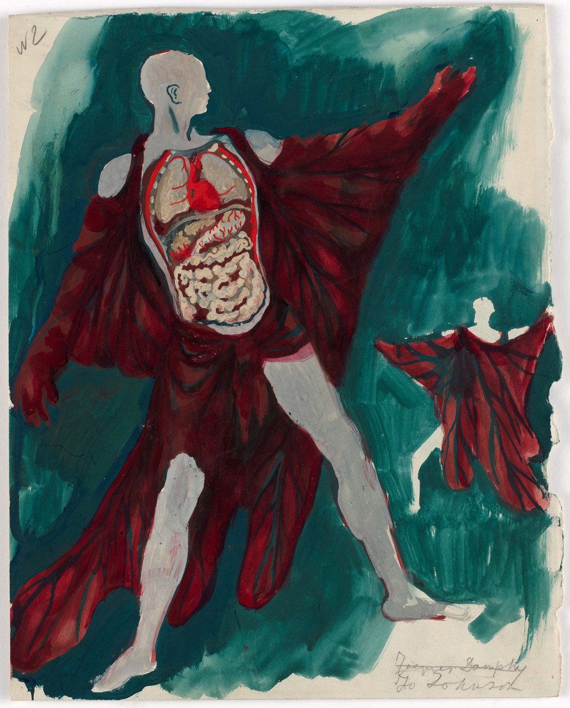 Pavel Tchelitchew. Costume design for the ballet The Cave of Sleep. 1941
