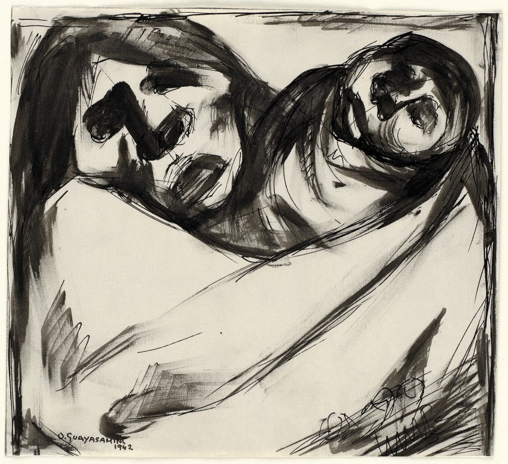 Untitled (Study for Mother and Child)