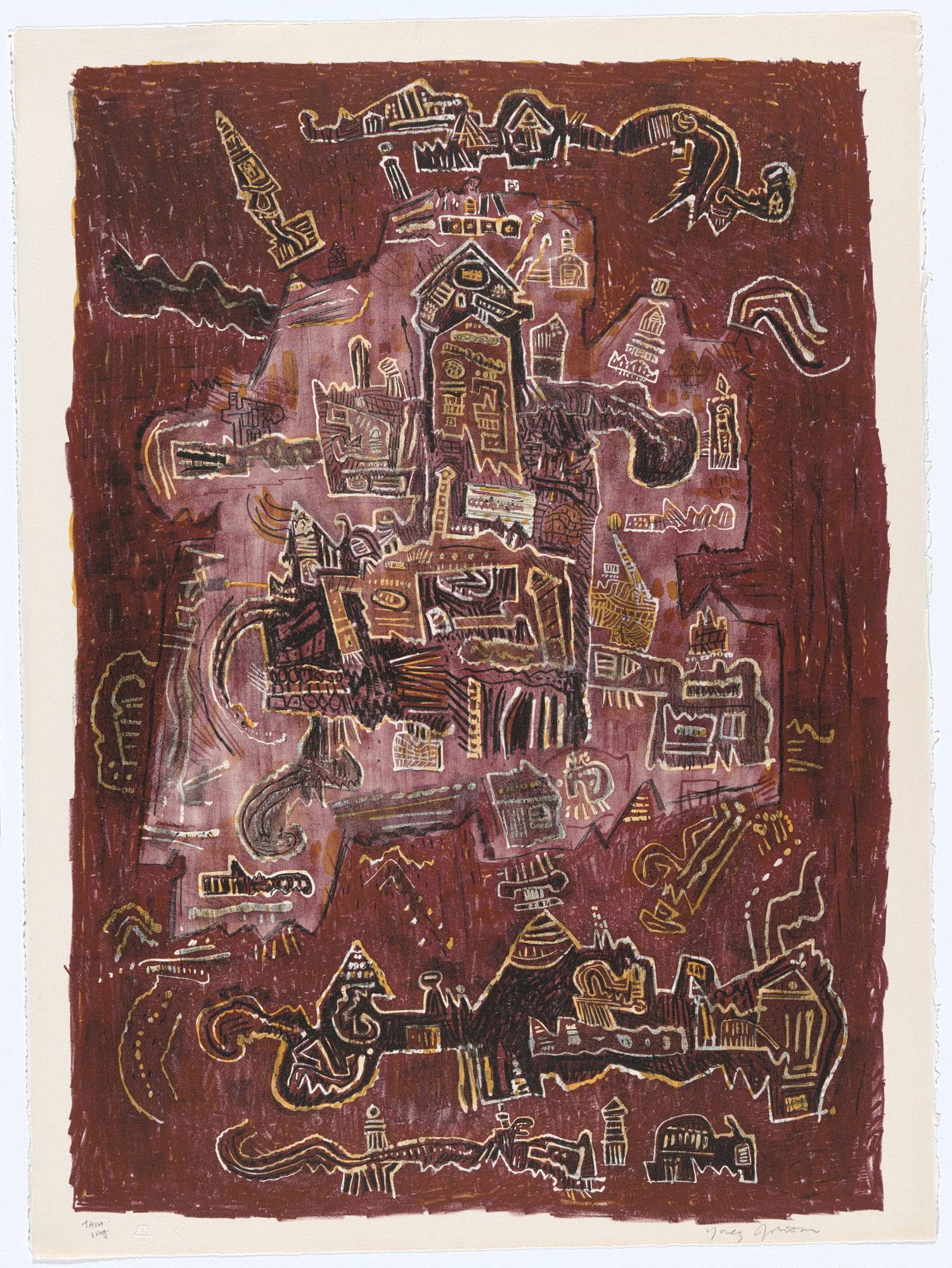 Ynez Johnston. Untitled (The Black Pagoda VIII) from The Black Pagoda