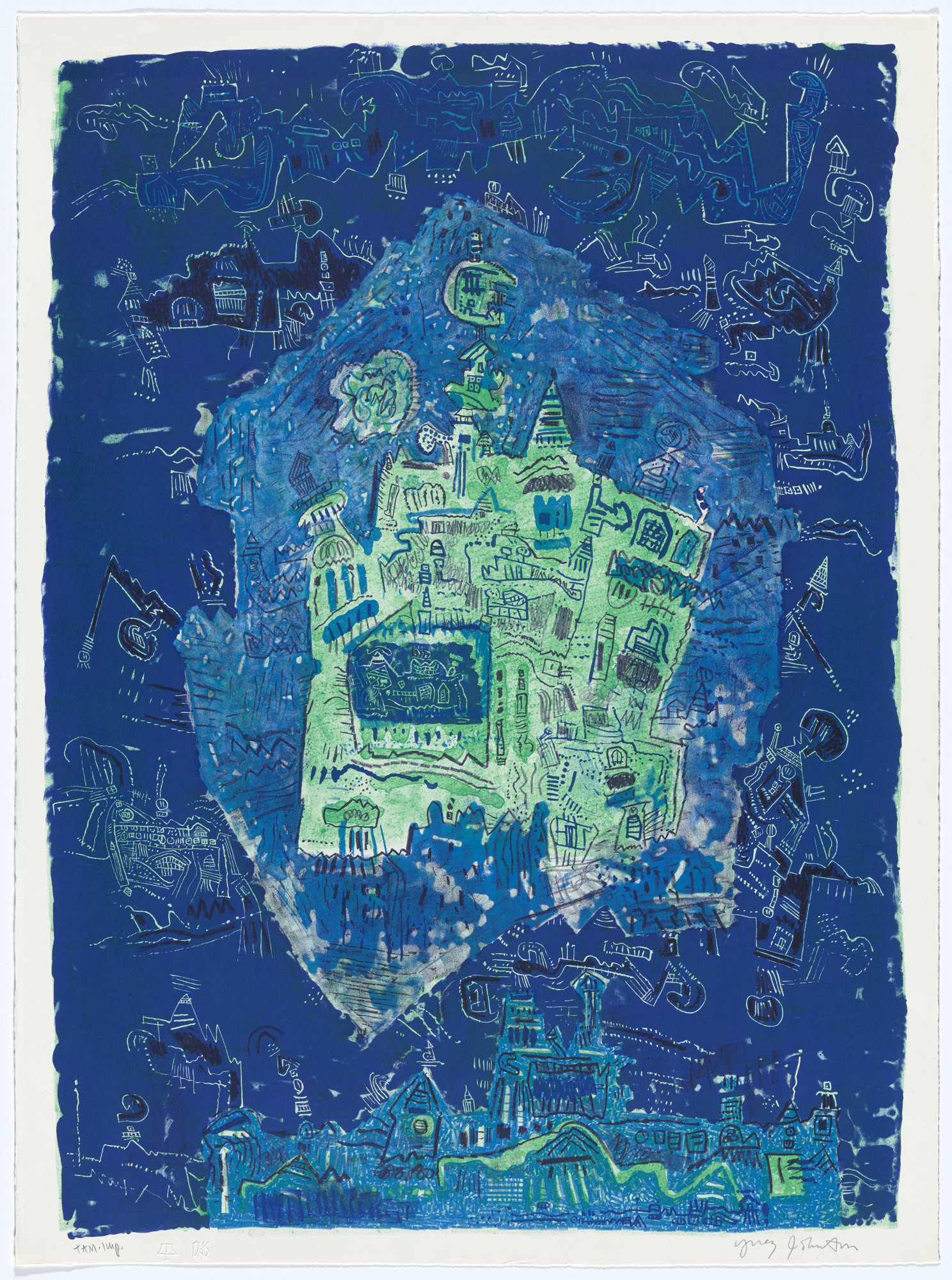 Ynez Johnston. Untitled (The Black Pagoda IX) from The Black Pagoda