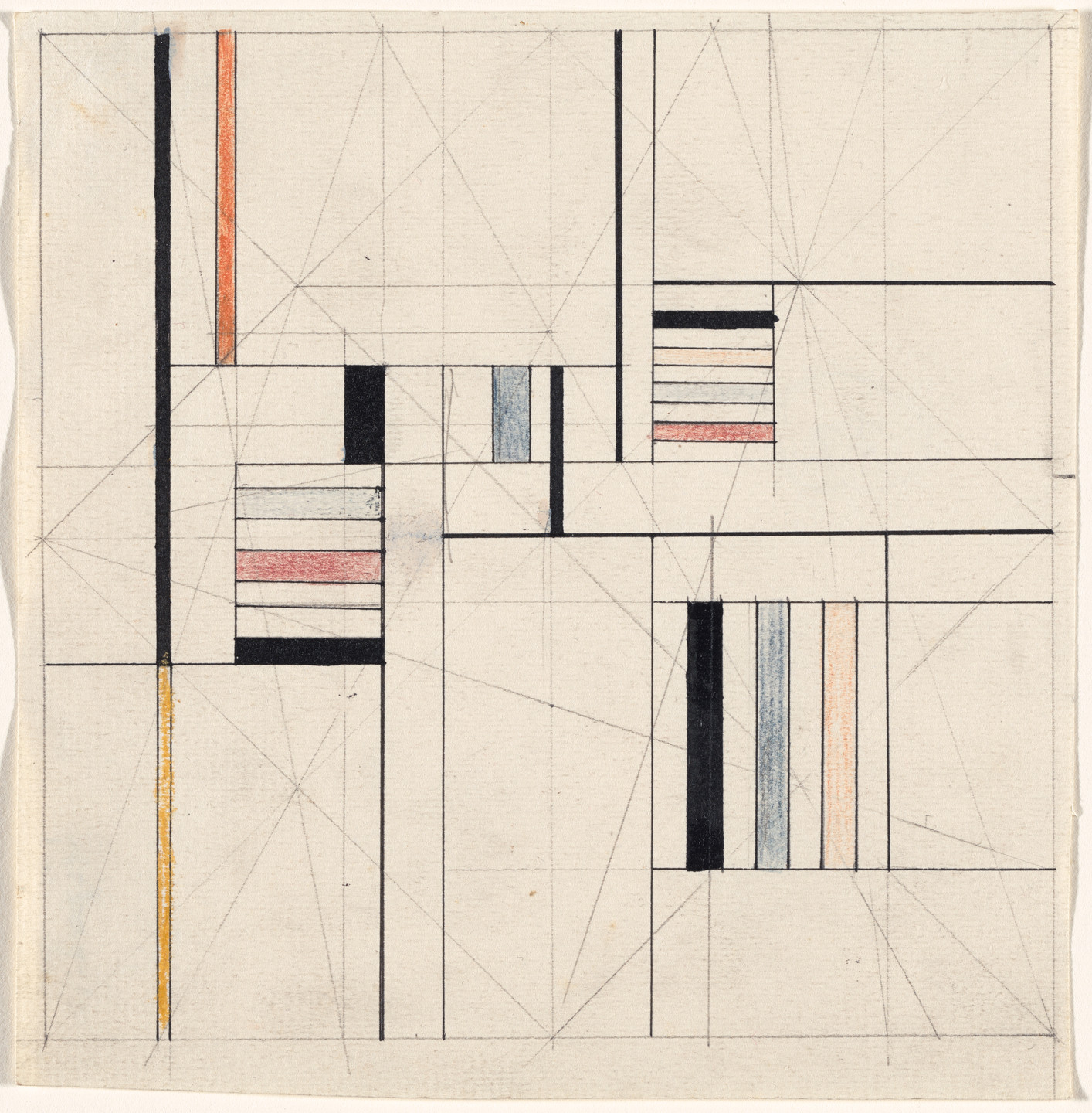 Alfredo Hlito. Preparatory drawing for Chromatic Rhythms III. c. 1949
