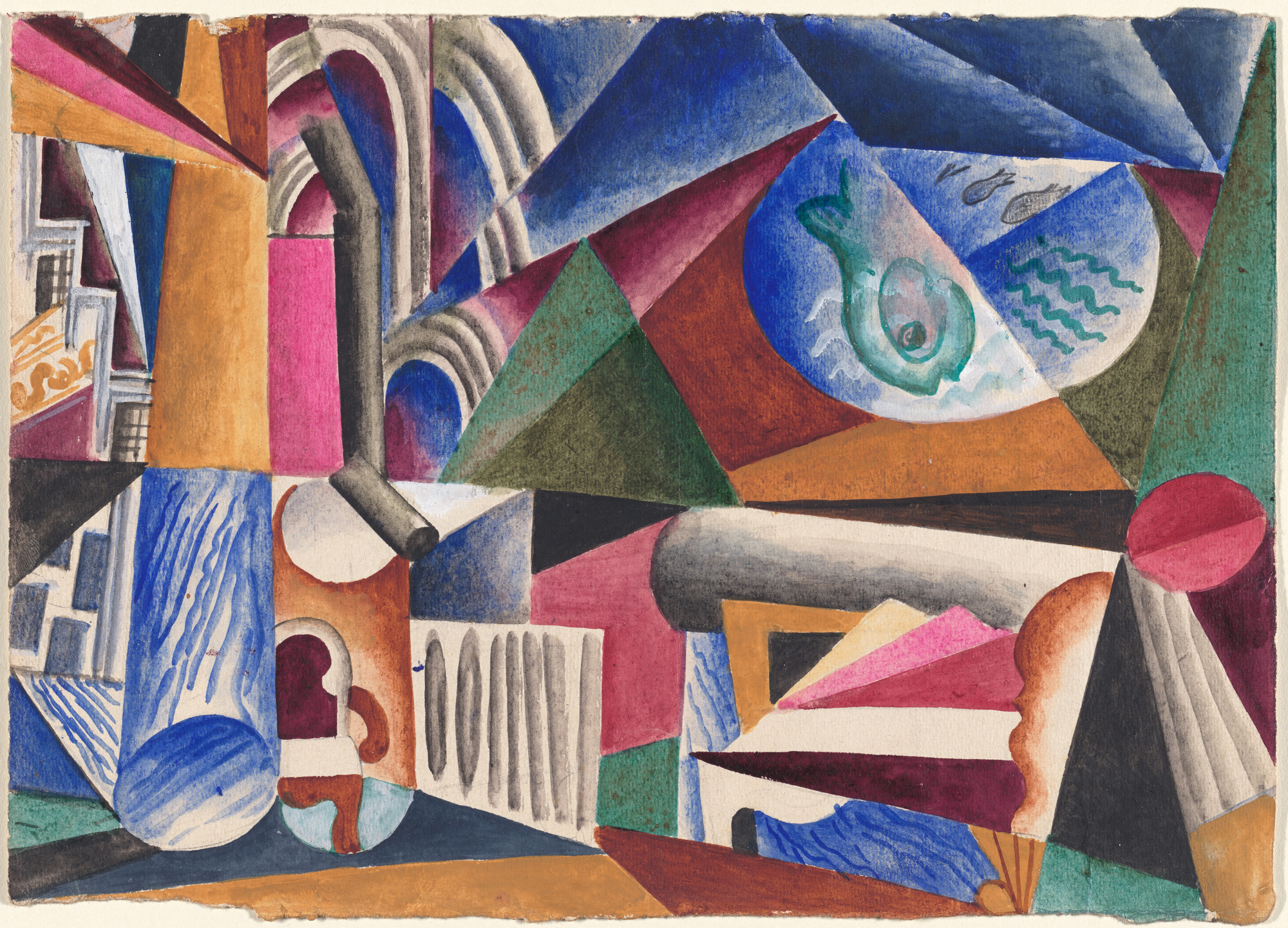 Pavel Tchelitchew. Set design for Der Blaue Cabaret Theatre, Berlin