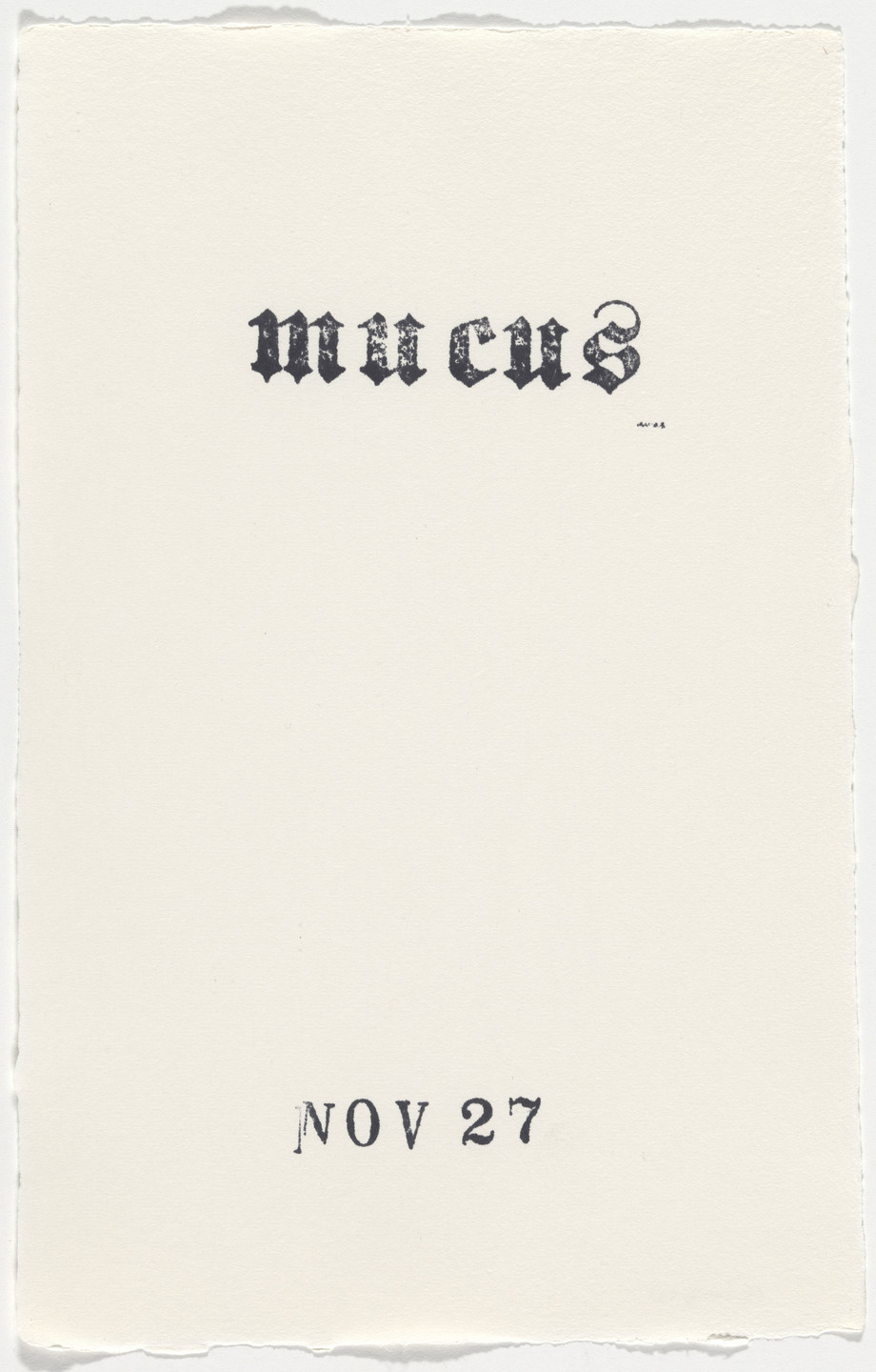 Kiki Smith. Untitled (Book of Hours). 1986–2003