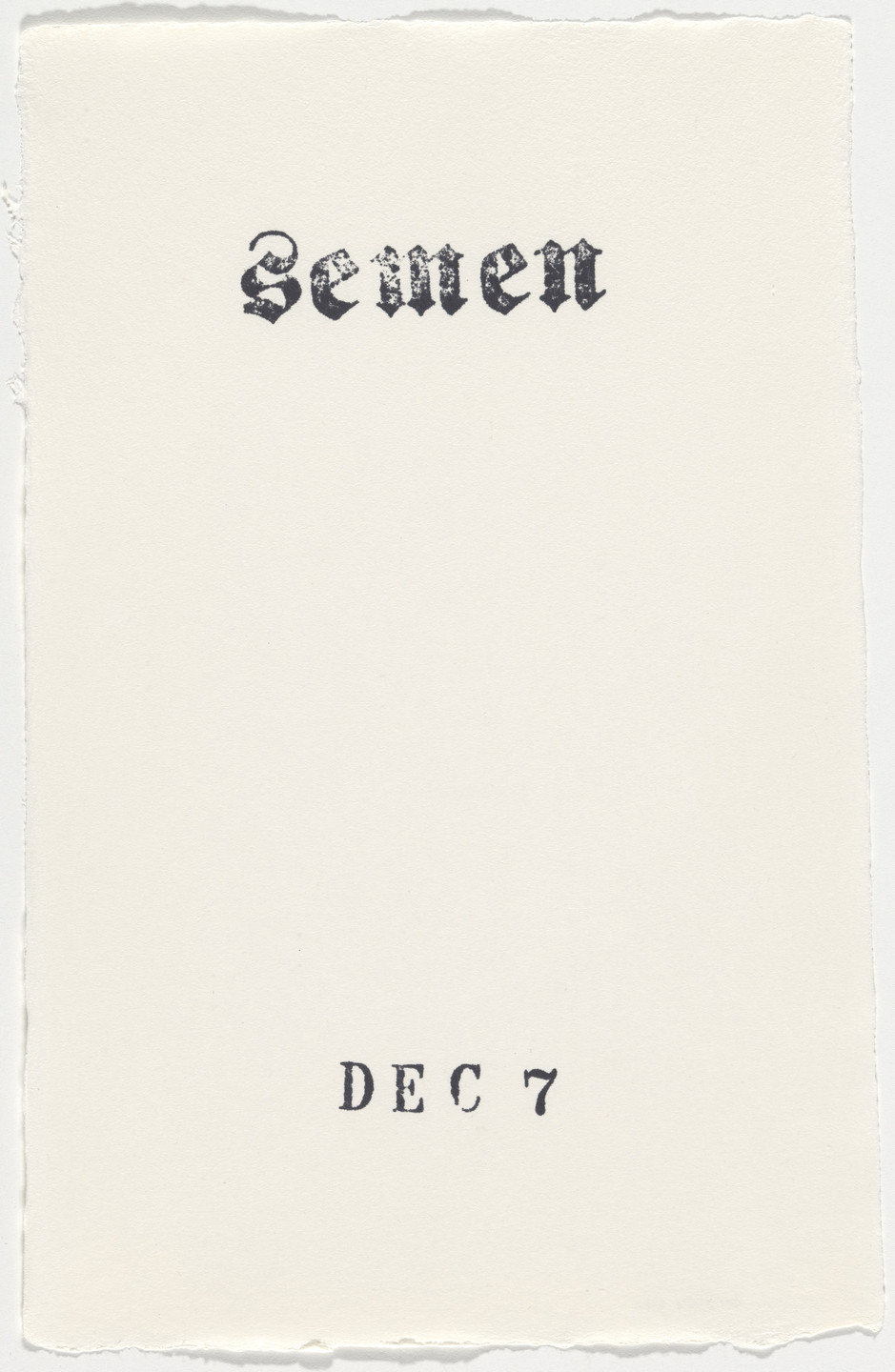 Kiki Smith. Untitled (Book of Hours). 1986–2003