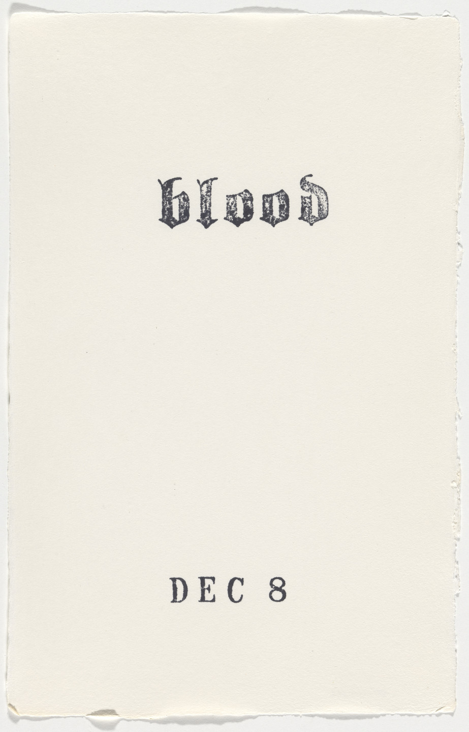 Kiki Smith. Untitled (Book of Hours). 1986–2003