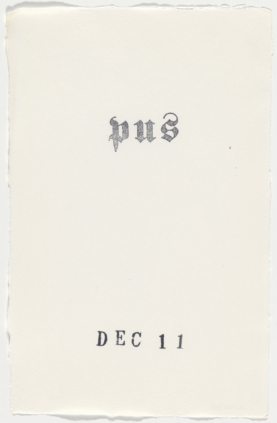 Kiki Smith. Untitled (Book of Hours). 1986–2003