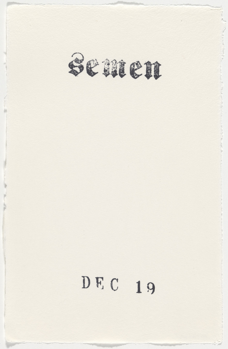 Kiki Smith. Untitled (Book of Hours). 1986–2003