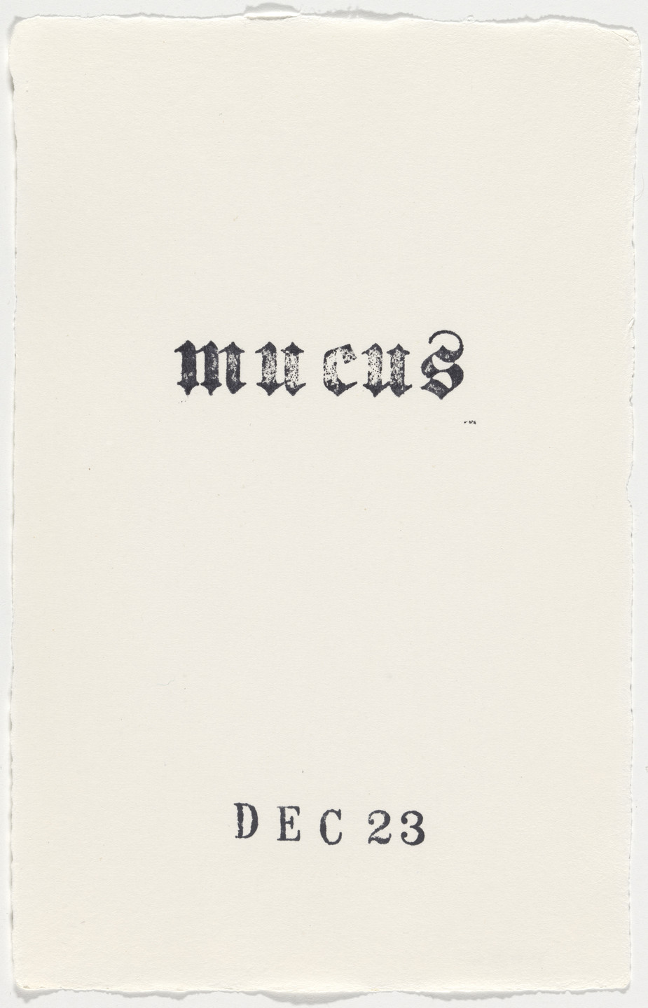 Kiki Smith. Untitled (Book of Hours). 1986–2003