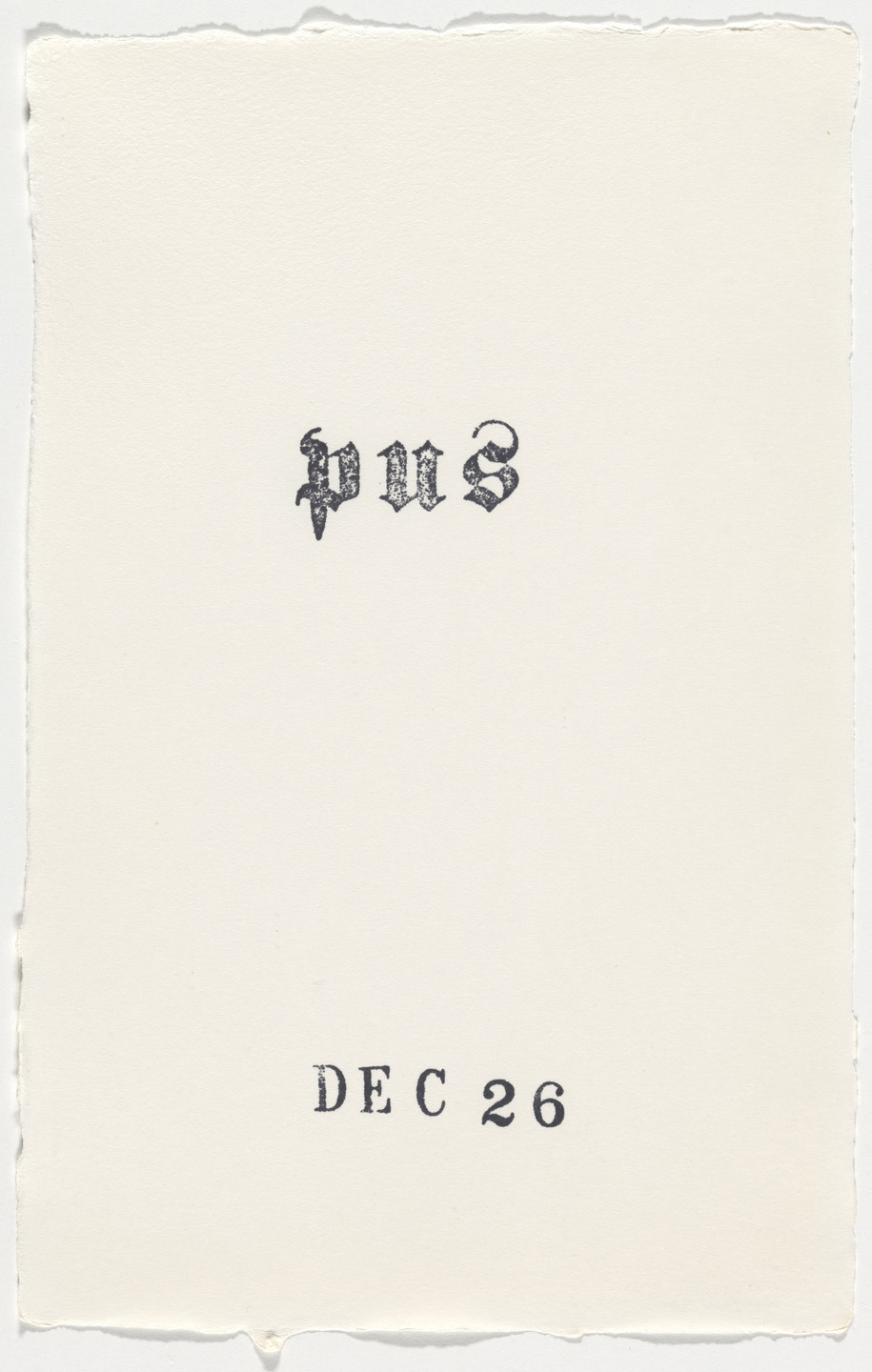 Kiki Smith. Untitled (Book of Hours). 1986–2003