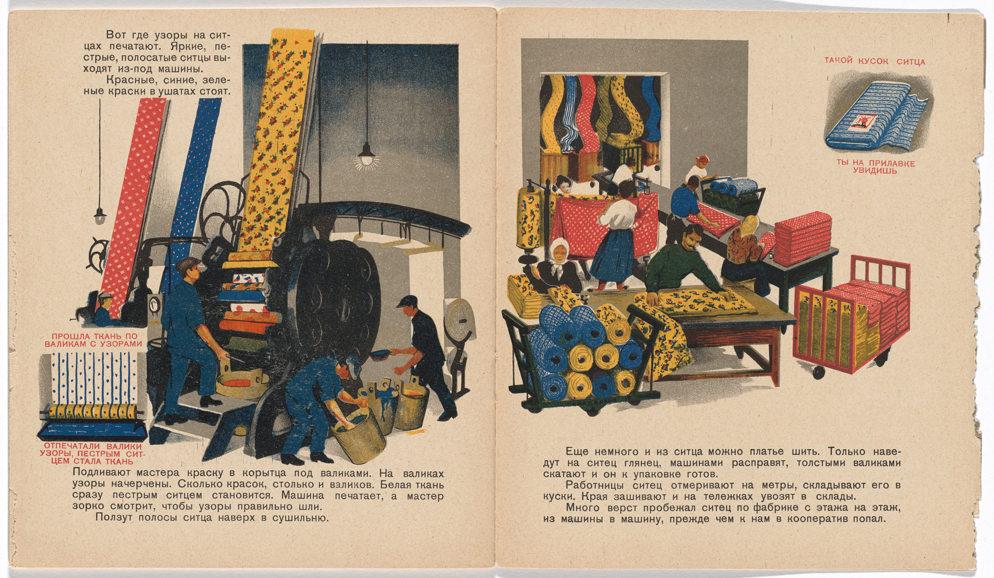 Olga Deineko, Nikolai Troshin. Kak khlopok sittsem stal (How Cotton Becomes Calico). 1929