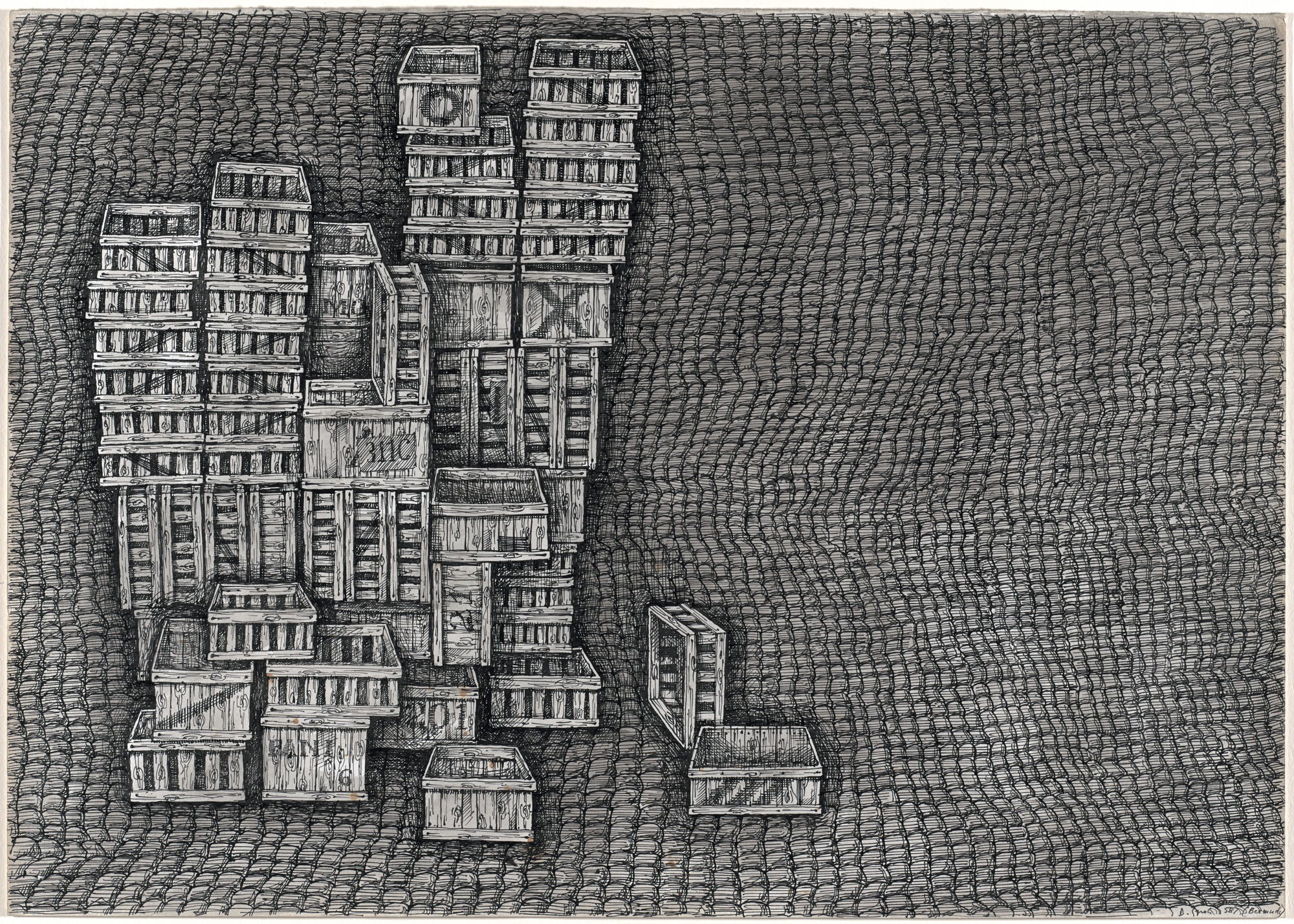 Domenico Gnoli. Empty Crates. 1958
