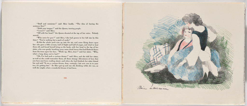 "Wake up Alice," said her Sister (plate, facing page 112) from Alice in Wonderland