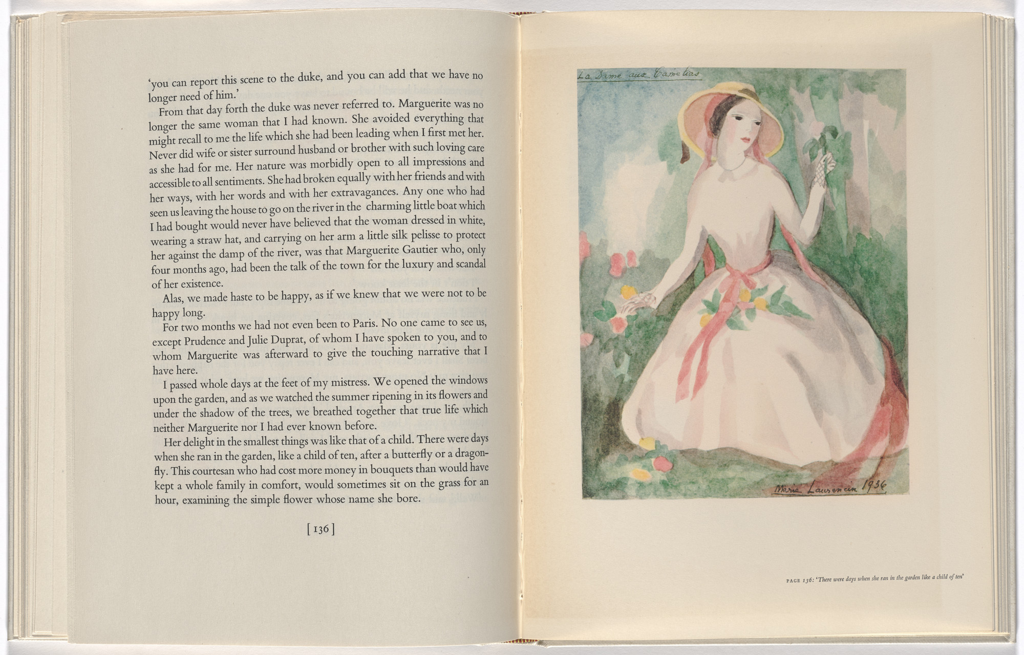 Marie Laurencin. Camille: La Dame aux camélias. 1937