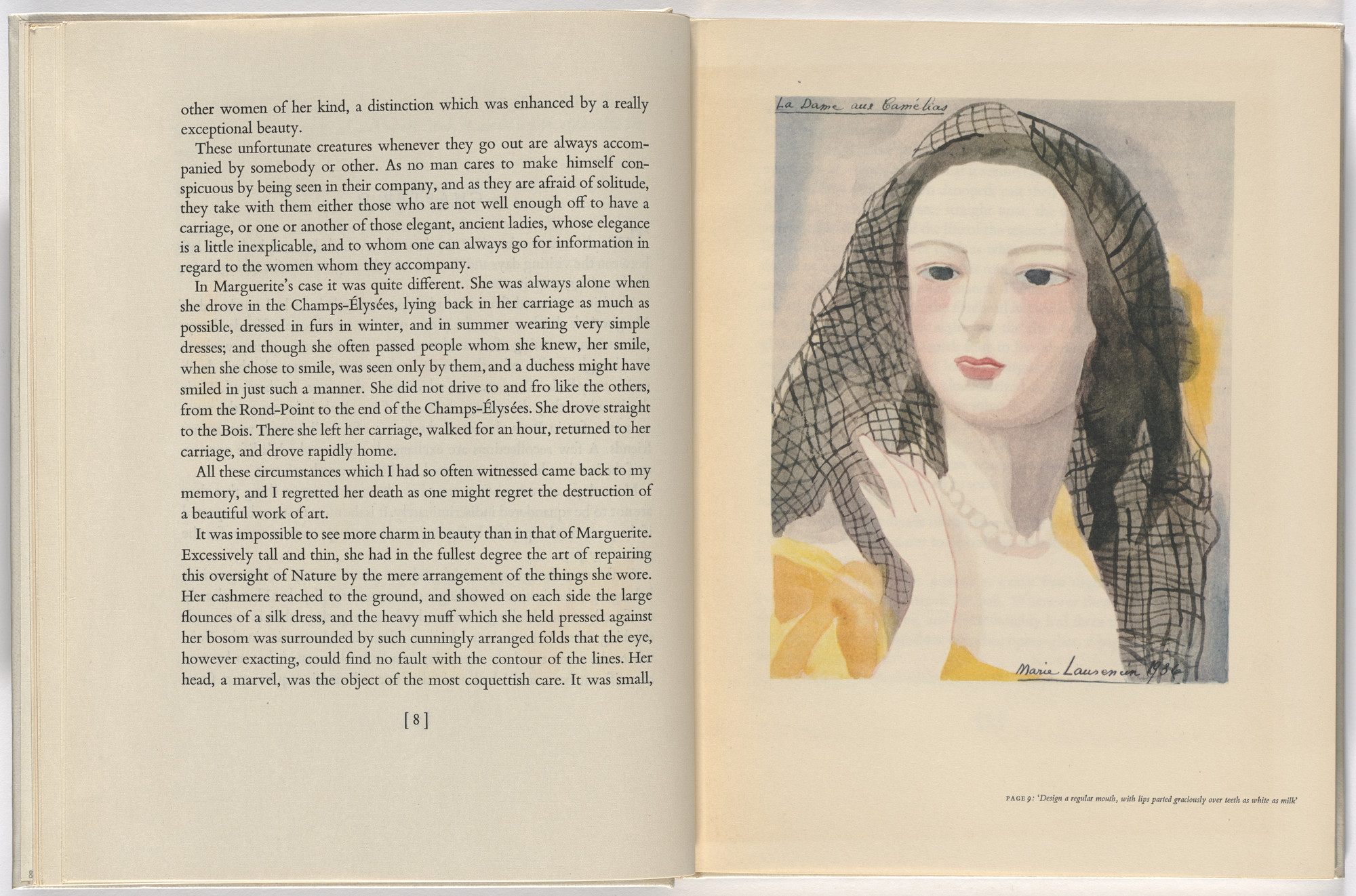 Marie Laurencin. Camille: La Dame aux camélias. 1937