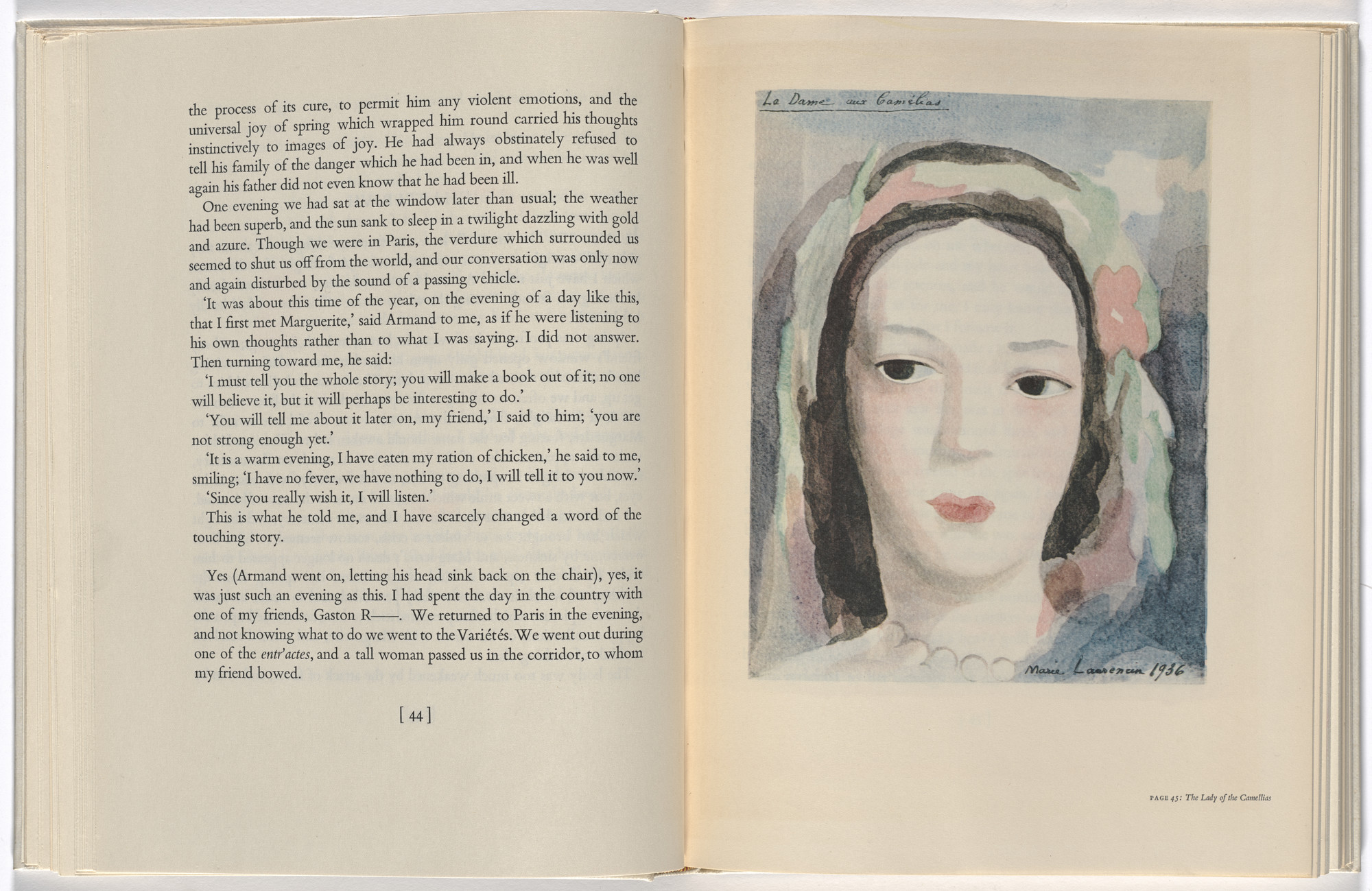 Marie Laurencin. Camille: La Dame aux camélias. 1937