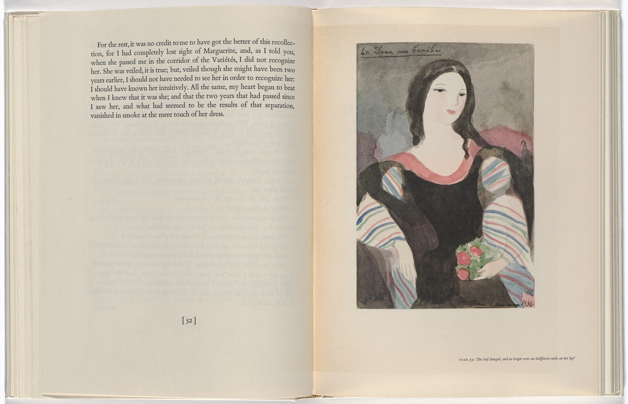 Marie Laurencin. Camille: La Dame aux camélias. 1937