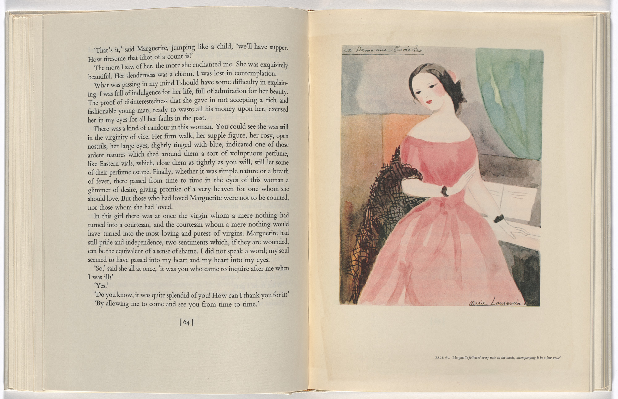 Marie Laurencin. Camille: La Dame aux camélias. 1937