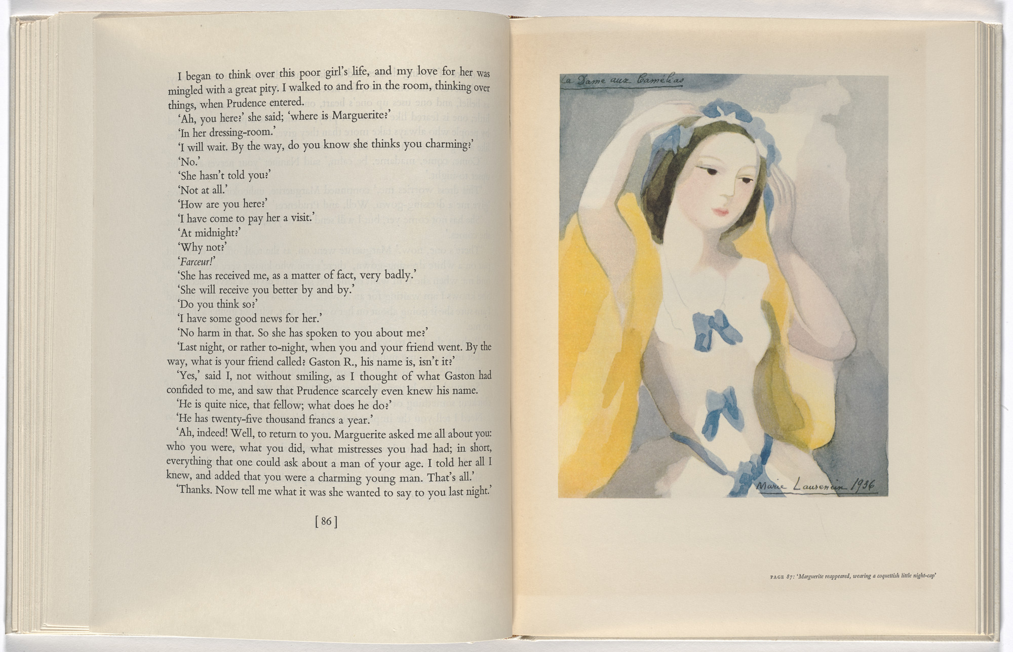 Marie Laurencin. Camille: La Dame aux camélias. 1937