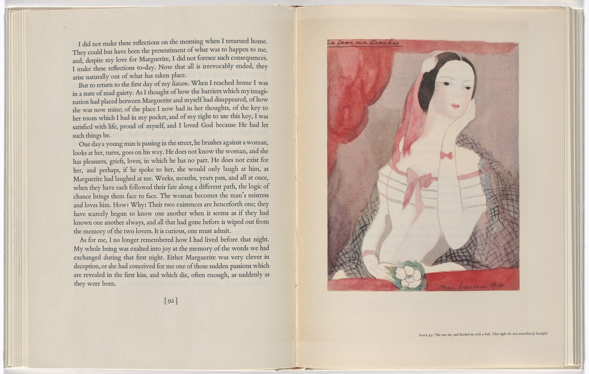 Marie Laurencin. Camille: La Dame aux camélias. 1937