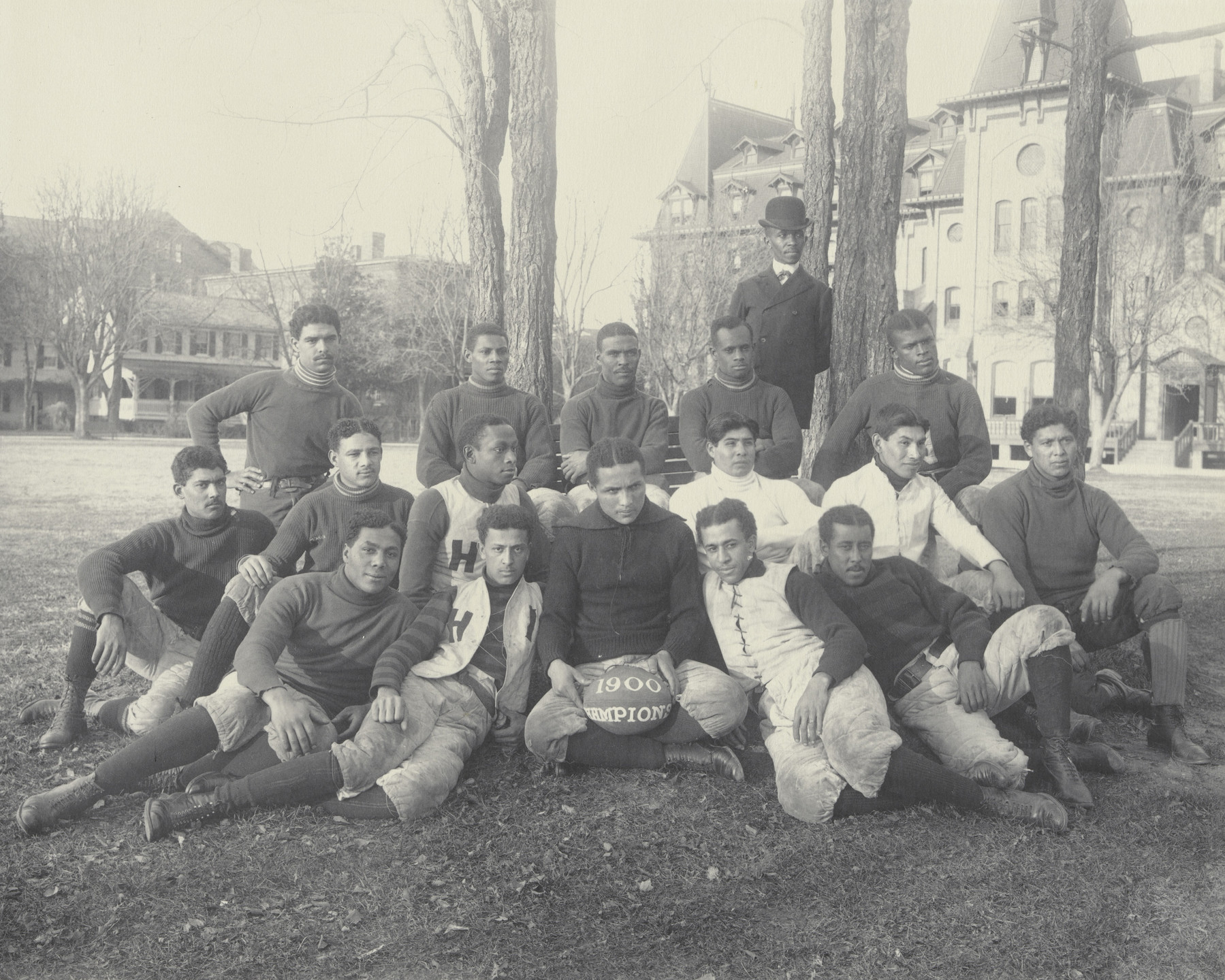 Frances Benjamin Johnston. A Football Team. 1899-1900