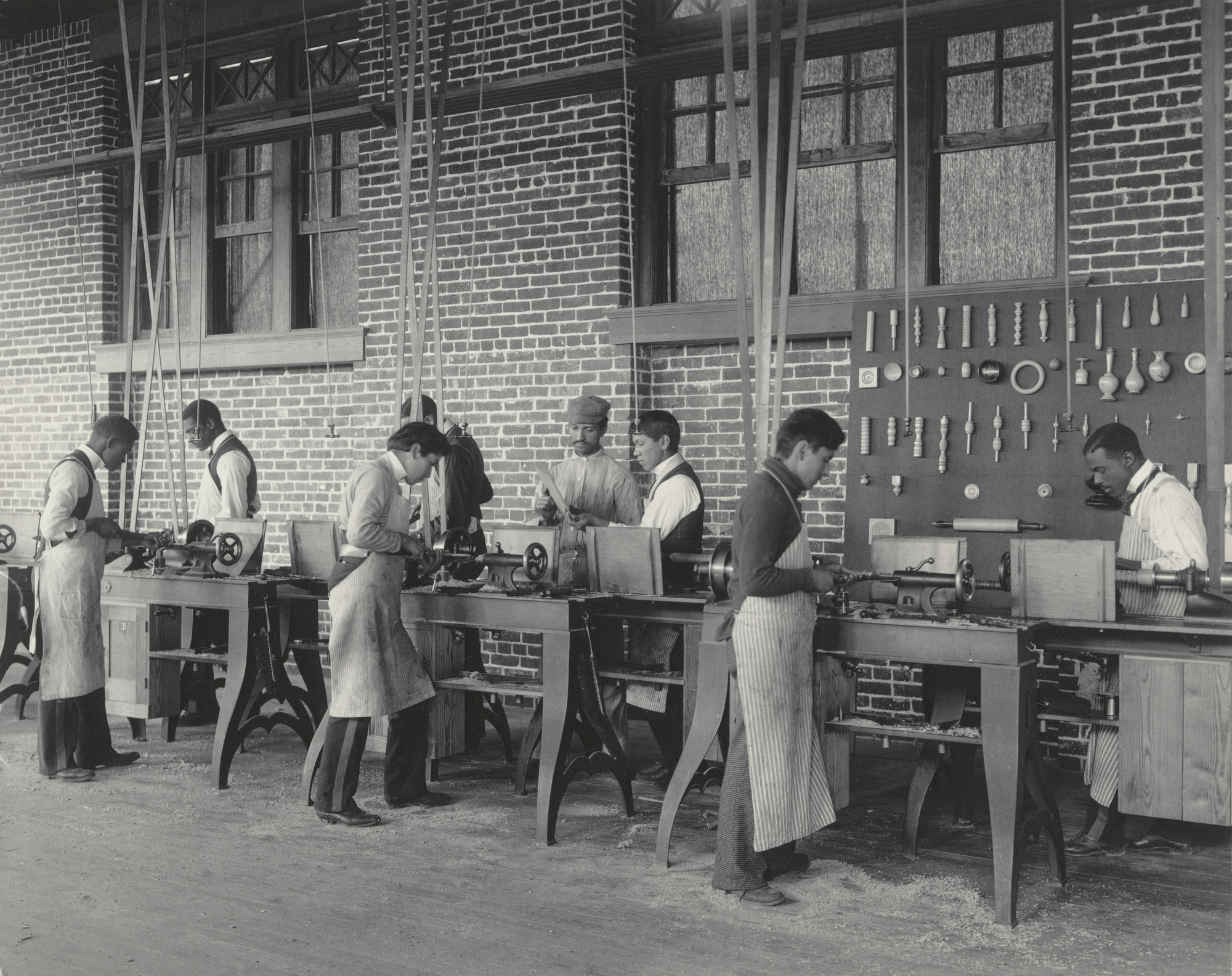 Frances Benjamin Johnston. Wood-turning