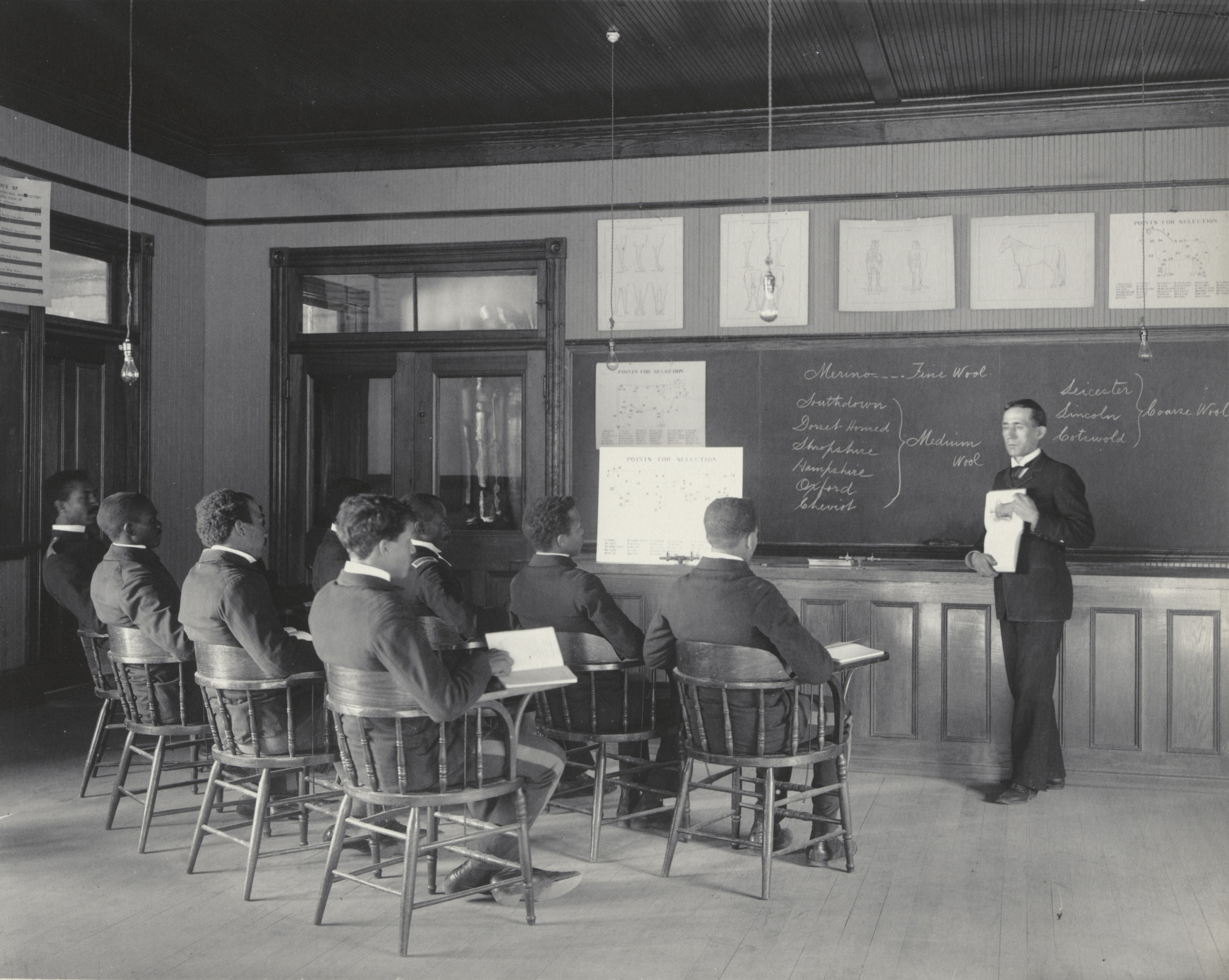 Frances Benjamin Johnston. Agriculture. Animal life. Studying animal products