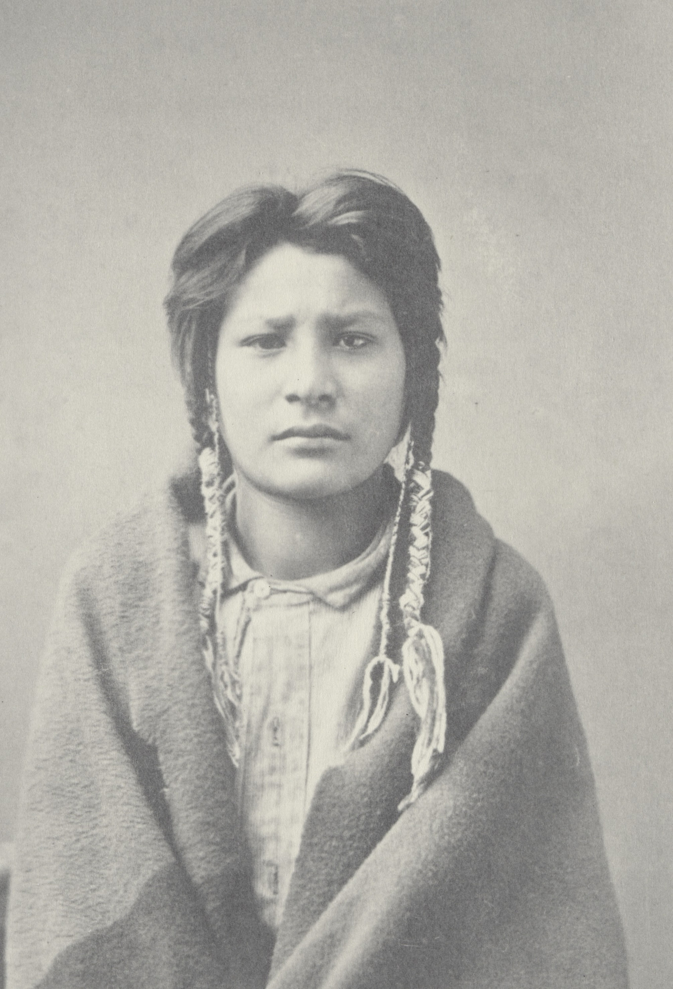 Frances Benjamin Johnston. Cracking Wing. Gros Ventri Tribe. On arrival at Hampton 1880