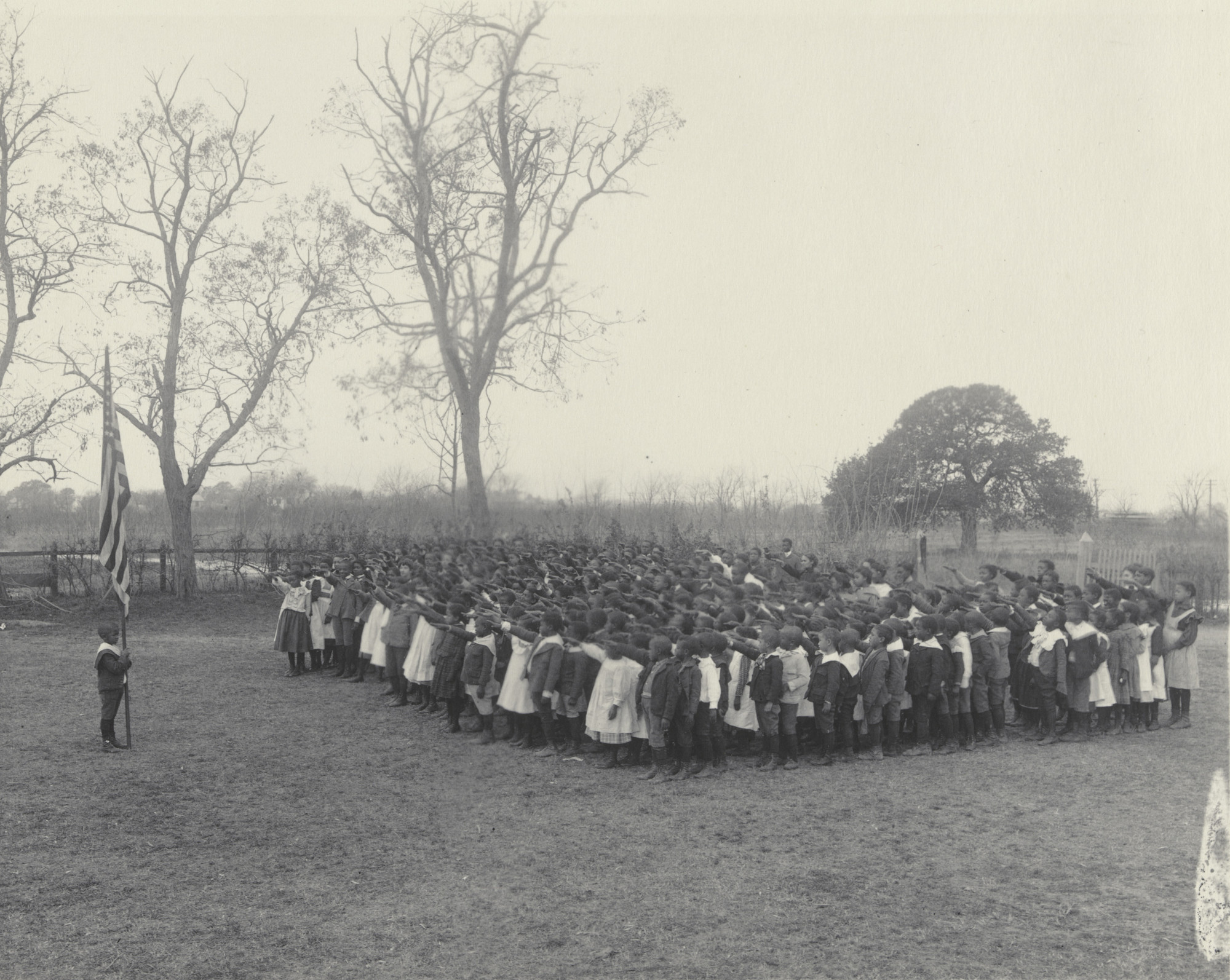 Frances Benjamin Johnston. Saluting the Flag at the Whittier Primary School