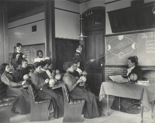 Frances Benjamin Johnston. Geography: Studying the Seasons from the Hampton Album. 1899-1900