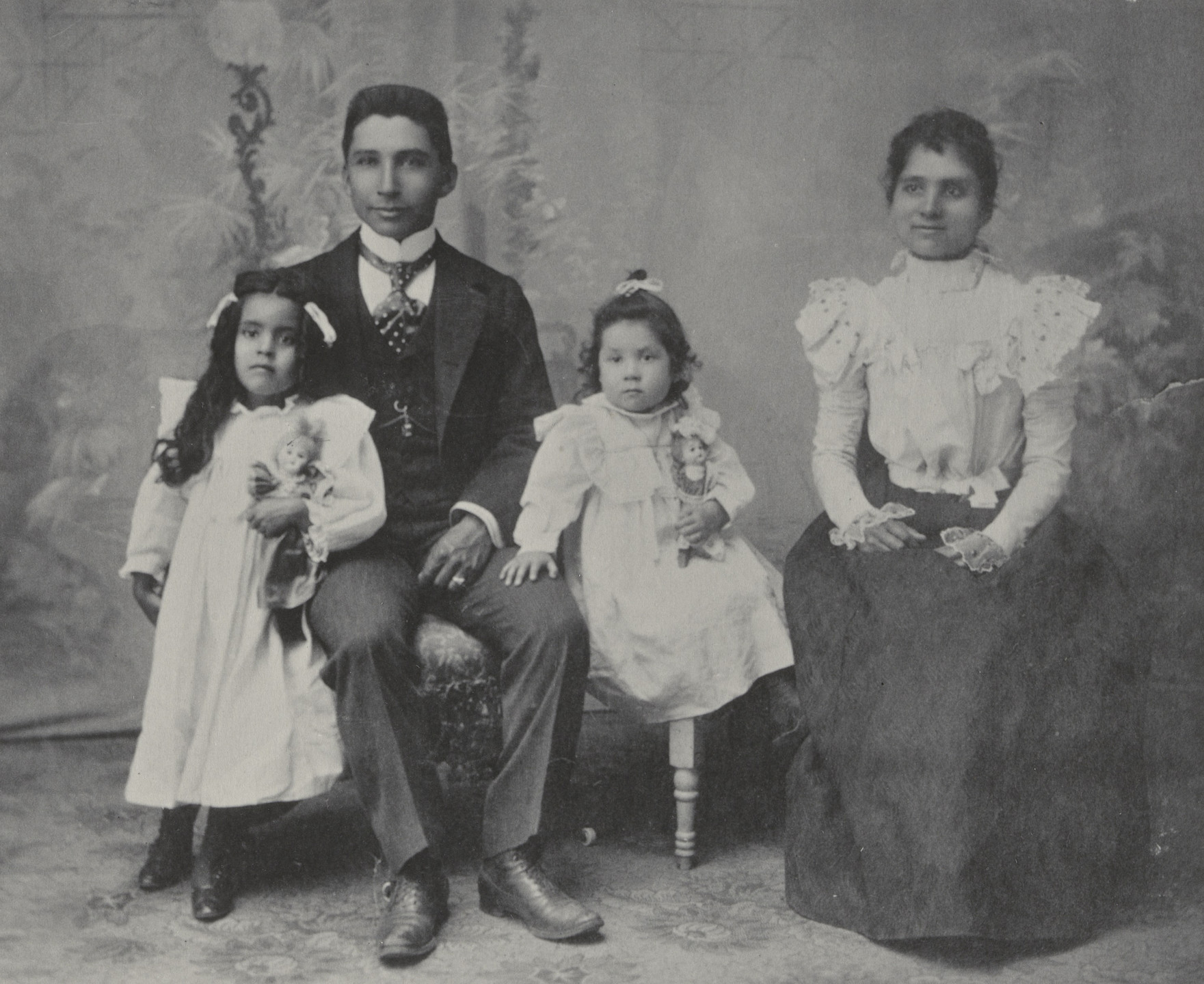 Frances Benjamin Johnston. With Education. Kate H. McCaw and family. A Hampton Graduate. 1899-1900