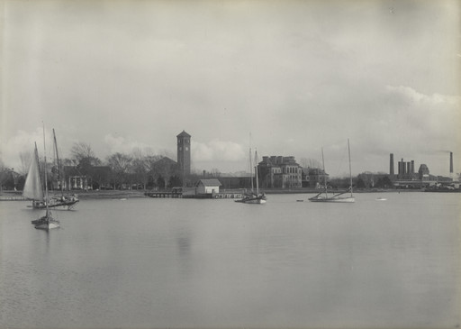 Southern Water-Front. Mansion House. Memorial Church. Academic and Science Halls. Huntington Industrial Works